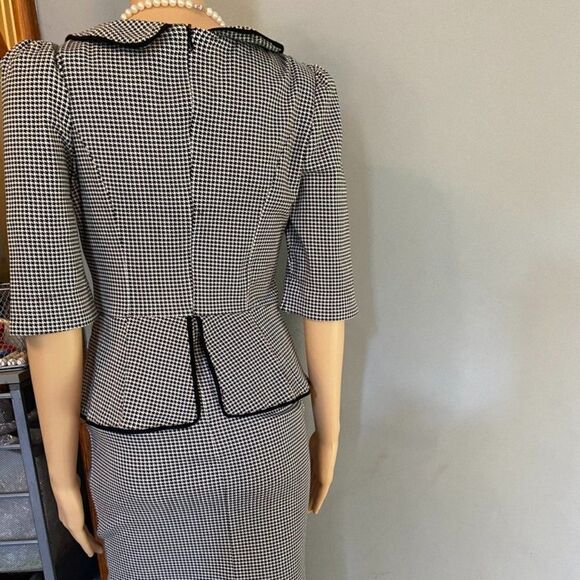 Retro 50s 60s Inspired Miusol Houndstooth Dress Suit - Sz Small - Picture 2 of 4